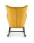 Fotel bujany BAZALTO VELVET musztardowy na drewnianych płozach I sklep meblowy MIRAT.