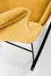 Fotel bujany BAZALTO VELVET musztardowy na drewnianych płozach I sklep meblowy MIRAT.