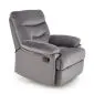 Fotel rozkładany DRAGER VELVET szary z wysuwanym podnóżkiem I sklep meblowy MIRAT.
