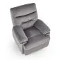Fotel rozkładany DRAGER VELVET szary z wysuwanym podnóżkiem I sklep meblowy MIRAT.