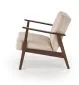 Fotel MILANO 1S beżowy/orzech do salonu I sklep meblowy MIRAT. styl SKANDYNAWSKI