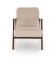 Fotel MILANO 1S beżowy/orzech do salonu I sklep meblowy MIRAT. styl SKANDYNAWSKI