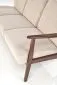 Sofa MILANO 3S beżowa/orzech nierozkładana I sklep meblowy MIRAT. styl SKANDYNAWSKI