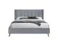 Łóżko tapicerowane ESTELLA 160x200 szare z wezgłowiem uszak I sklep meblowy MIRAT.