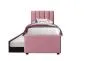 Łóżko tapicerowane RUSSO 90x200 różowe pikowane I sklep meblowy MIRAT.