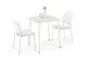 Krzesło K529 białe z tworzywa PVC do ogrodu I sklep meblowy MIRAT. styl SKANDYNAWSKI