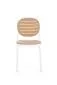 Krzesło K529 białe/beżowe z tworzywa sztucznego na balkon i do ogrodu I sklep meblowy MIRAT. styl SKANDYNAWSKI