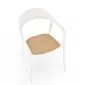 Krzesło K530 białe/beżowe z tworzywa PVC na taras I sklep meblowy MIRAT. styl SKANDYNAWSKI