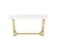 Stół CLEMENTE 160x90 biały marmur/złoty w stylu glamour I sklep meblowy MIRAT. styl GLAMOUR