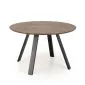 Stół okrągły DANILO 120x120 orzechowy/czarny nierozkładany I sklep meblowy MIRAT. styl LOFT