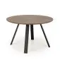 Stół okrągły DANILO 120x120 orzechowy/czarny nierozkładany I sklep meblowy MIRAT. styl LOFT