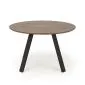 Stół okrągły DANILO 120x120 orzechowy/czarny nierozkładany I sklep meblowy MIRAT. styl LOFT