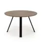 Stół okrągły DANILO 120x120 orzechowy/czarny nierozkładany I sklep meblowy MIRAT. styl LOFT