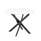 Stół okrągły EDGAR 2 100x100 biały marmur/czarny nierozkładany I sklep meblowy MIRAT. styl GLAMOUR, LOFT