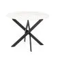 Stół okrągły EDGAR 2 100x100 biały marmur/czarny nierozkładany I sklep meblowy MIRAT. styl GLAMOUR, LOFT