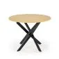 Stół okrągły EDGAR 100x100 dąb złoty/czarny loftowy I sklep meblowy MIRAT. styl LOFT