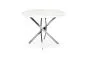 Stół RAYMOND 3 100x100 biały marmur/srebrny okrągły I sklep meblowy MIRAT. styl GLAMOUR
