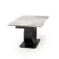 Stół rozkładany FERNANDO 160(240)x92 beżowy marmur/czarny designerski I sklep meblowy MIRAT. styl LOFT