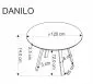 Stół okrągły DANILO 120x120 orzechowy/czarny nierozkładany I sklep meblowy MIRAT. styl LOFT