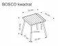 Stolik ogrodowy BOSCO 70x70 czarny 4-osobowy I sklep meblowy MIRAT.