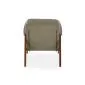 Fotel tapicerowany MILANO 1S oliwkowy/orzech do salonu I sklep meblowy MIRAT. styl SKANDYNAWSKI