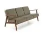 Sofa MILANO 3S oliwkowa/orzech trzyosobowa w stylu vintage I sklep meblowy MIRAT. styl SKANDYNAWSKI, VINTAGE