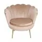 Fotel tapicerowany CAMELLIA 1 VELVET beżowy muszelka I sklep meblowy MIRAT. styl GLAMOUR