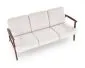 Sofa MILANO 3S jasna beżowa/orzech trzyosobowa do salonu I sklep meblowy MIRAT. styl SKANDYNAWSKI, VINTAGE