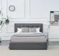 Łóżko PADVA 140x200 szare z pojemnikiem tapicerowane I sklep meblowy MIRAT.