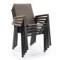 Krzesło ogrodowe FIERRO szare/czarne z siatki I sklep meblowy MIRAT.