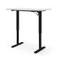 Elektryczne biurko B54 120x60cm białe/czarne z regulacją wysokości I sklep meblowy MIRAT.