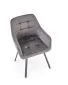 Krzesło tapicerowane K588 VELVET szare obracane pikowane I sklep meblowy MIRAT.