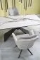 Ceramiczny stół rozkładany LUCIANO 180(230)x90 biały marmur/czarny I sklep meblowy MIRAT. styl LOFT
