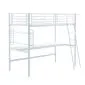 Metalowe łóżko piętrowe DOLCE 90x200 białe z biurkiem I sklep meblowy MIRAT. styl SKANDYNAWSKI