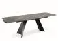 Prostokątny stół rozkładany ARMANI 165(241)x90 czarny marmur/czarny I sklep meblowy MIRAT. styl LOFT