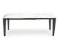 Stół rozkładany FELIX 141(201)x81 biały marmur/czarny loftowy I sklep meblowy MIRAT. styl LOFT
