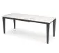 Stół rozkładany FELIX 141(201)x81 biały marmur/czarny loftowy I sklep meblowy MIRAT. styl LOFT