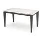 Stół rozkładany FELIX 141(201)x81 biały marmur/czarny loftowy I sklep meblowy MIRAT. styl LOFT