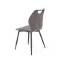 Krzesło tapicerowane K569 VELVET szare na metalowych nogach I sklep meblowy MIRAT.