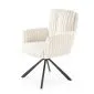 Krzesło tapicerowane K572 kremowe obracane z podłokietnikami I sklep meblowy MIRAT.