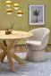 Krzesło tapicerowane K581 beżowe obracane z okrągłą podstawą I sklep meblowy MIRAT.