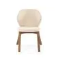 Krzesło tapicerowane K583 orzech/beżowe drewniane I sklep meblowy MIRAT. styl SKANDYNAWSKI