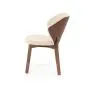 Krzesło tapicerowane K583 orzech/beżowe drewniane I sklep meblowy MIRAT. styl SKANDYNAWSKI