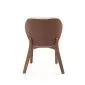 Krzesło tapicerowane K583 orzech/beżowe drewniane I sklep meblowy MIRAT. styl SKANDYNAWSKI