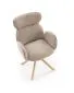 Krzesło tapicerowane K585 beżowe/dębowe obracane do jadalni I sklep meblowy MIRAT.