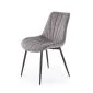 Krzesło tapicerowane K589 szare welurowe I sklep meblowy MIRAT.