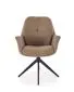 Krzesło tapicerowane K591 brązowe obracane na metalowych nogach I sklep meblowy MIRAT. styl LOFT