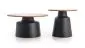 Zestaw 2 stolików kawowych MALOMI dąb naturalny/czarny loftowe I sklep meblowy MIRAT. styl LOFT