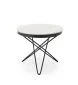 Stolik kawowy LEILA 2 60x60 biały marmur/czarny loftowy I sklep meblowy MIRAT. styl LOFT