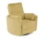 Fotel rozkładany elektrycznie PEGAS musztardowy obracany z funkcją kołyski I sklep meblowy MIRAT.